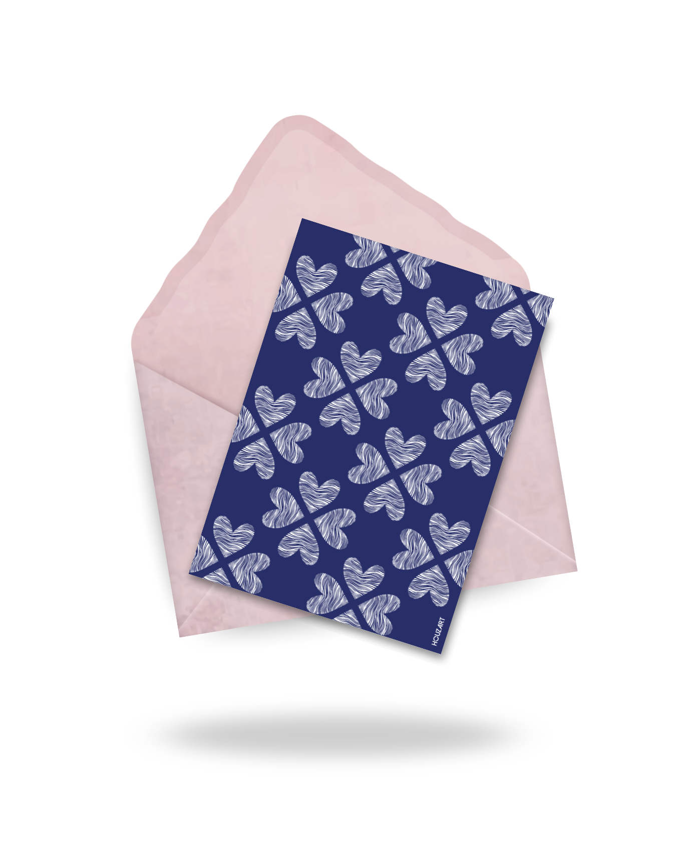 Carte "Pattern cœur"