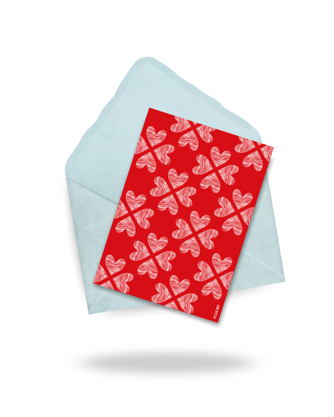 Carte "Pattern cœur"