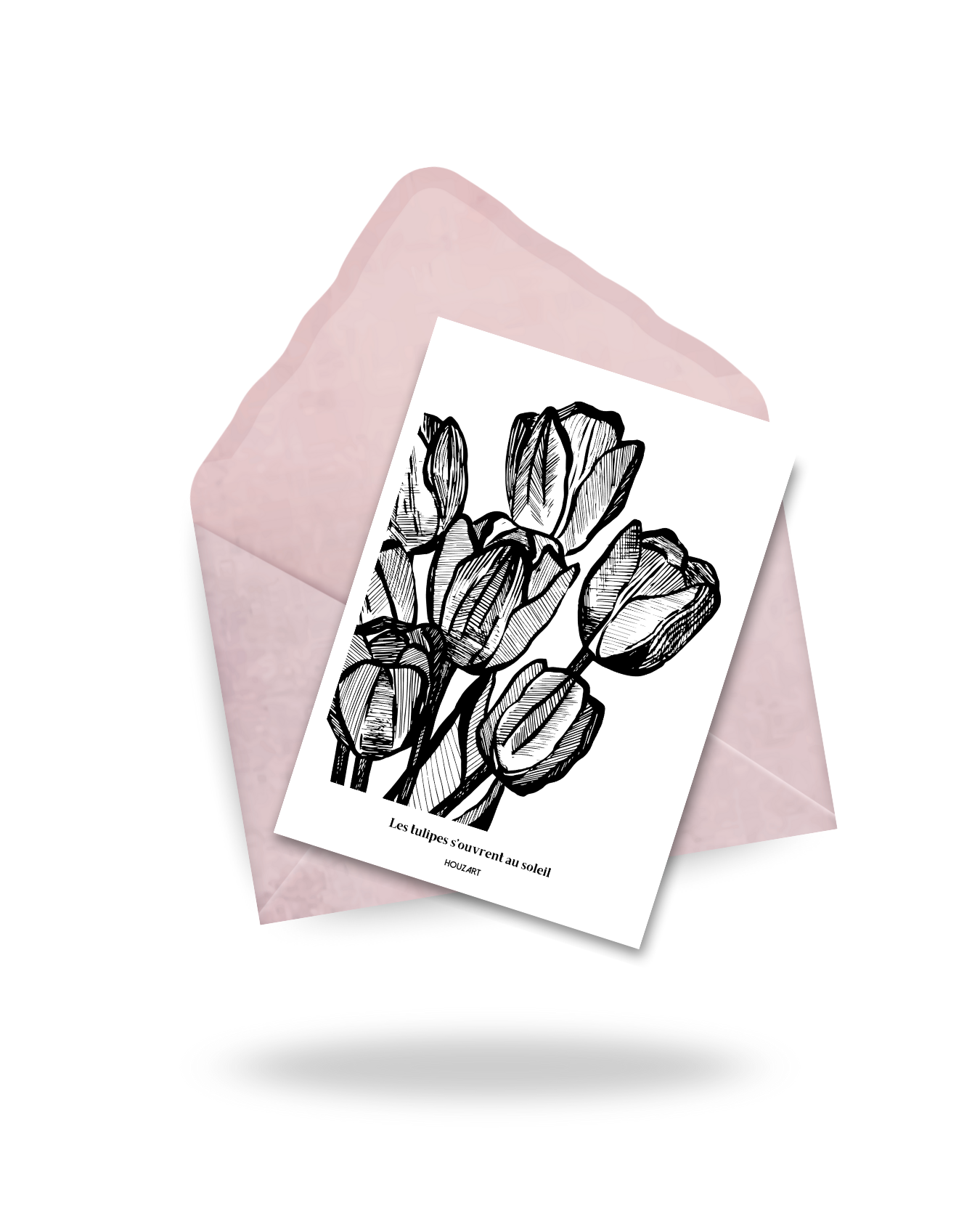 Carte "Les tulipes s'ouvrent au soleil"