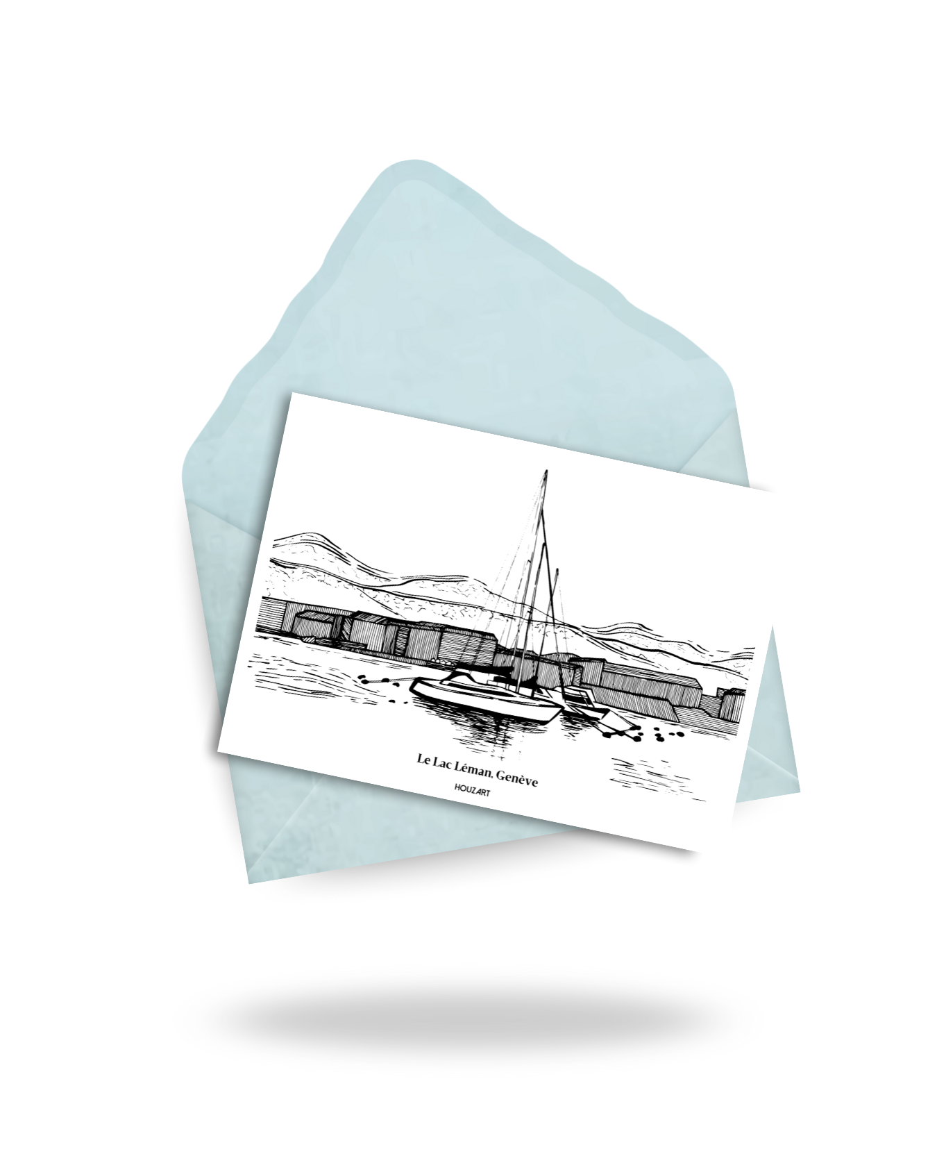 Carte "Le Lac Léman, Genève"