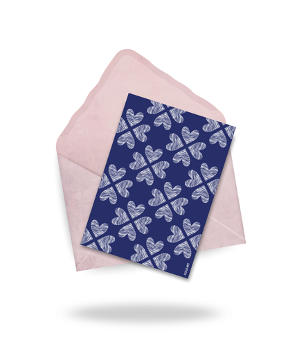 Carte "Pattern cœur"