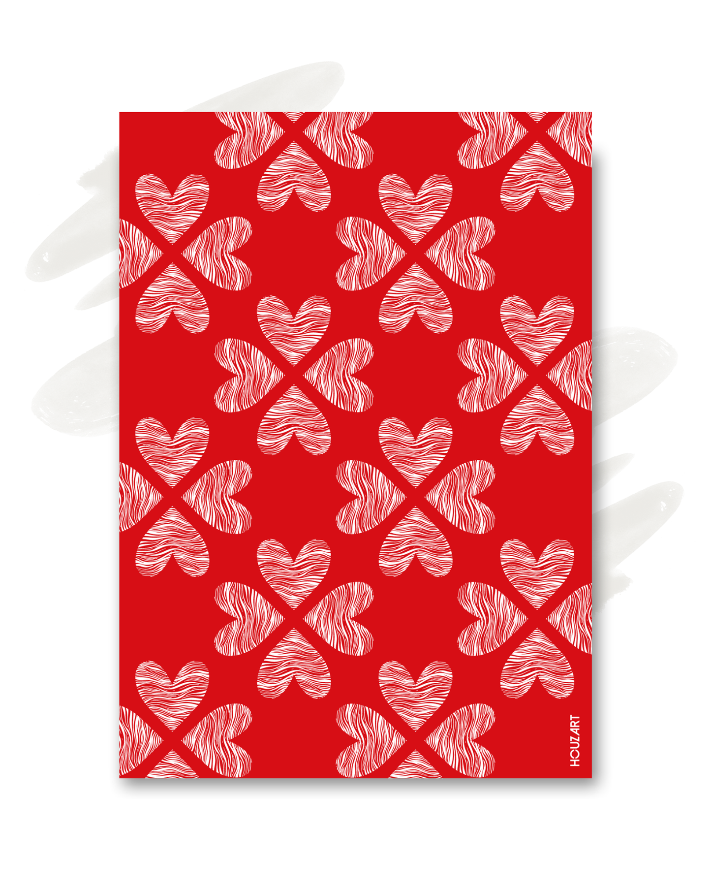 Carte "Pattern cœur"