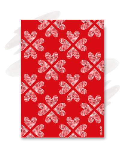 Carte "Pattern cœur"