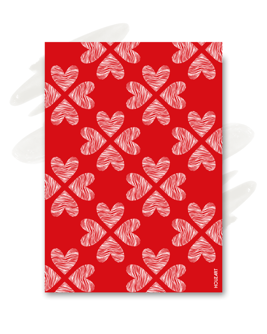 Carte "Pattern cœur"