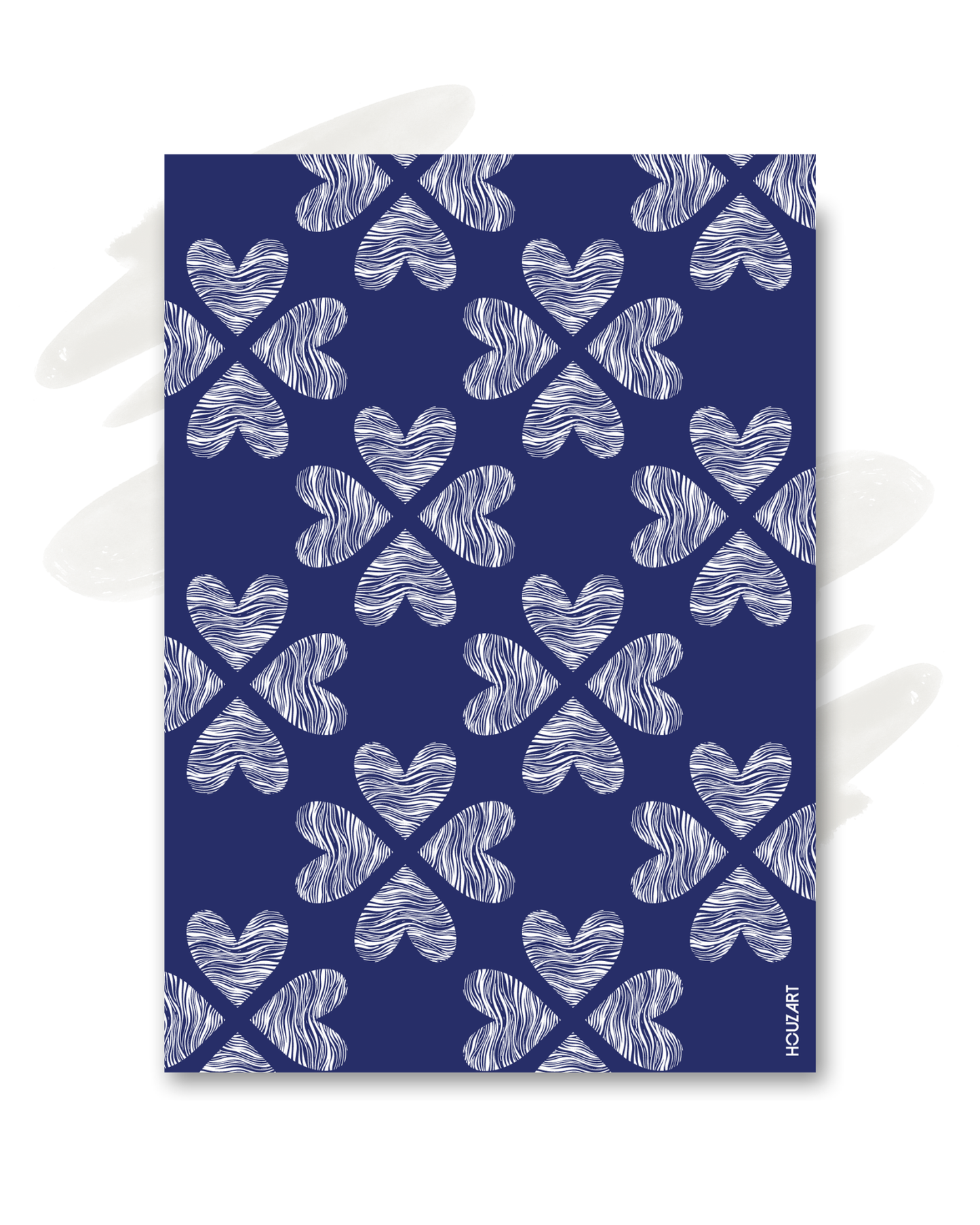 Carte "Pattern cœur"