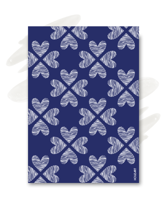 Carte "Pattern cœur"