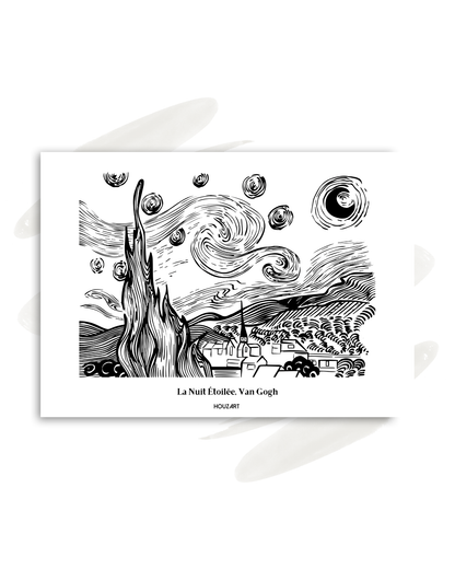 Carte "La Nuit Étoilée, Van Gogh"