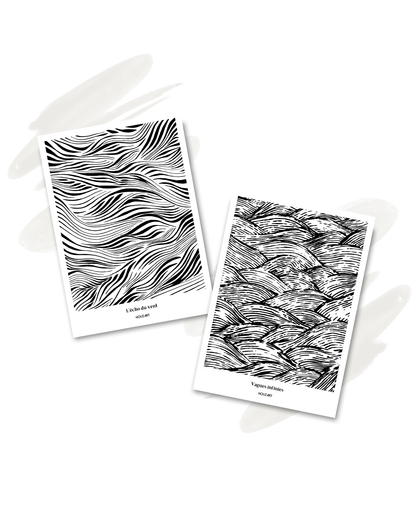 Cartes "Duo Vent & Vagues"