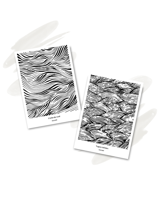 Cartes "Duo Vent & Vagues"