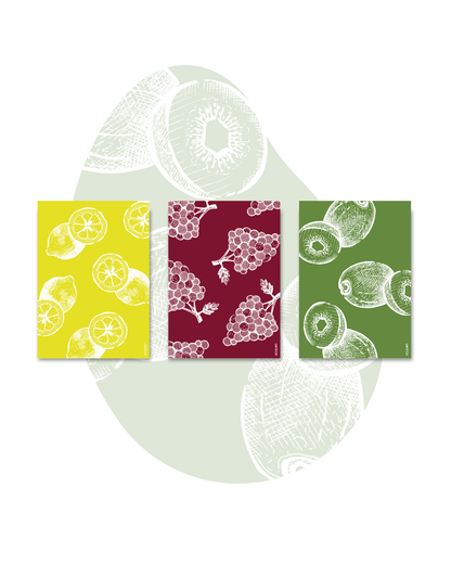 Cartes "Trio Fruits"