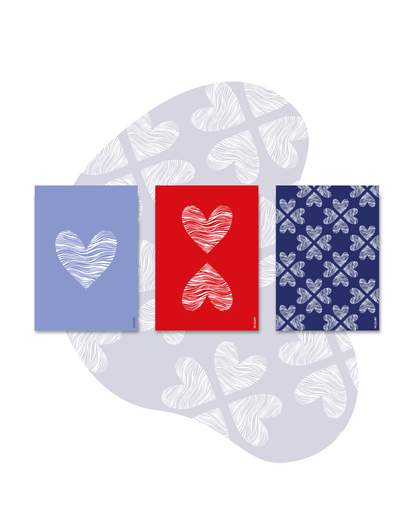 Cartes "Trio Cœurs"