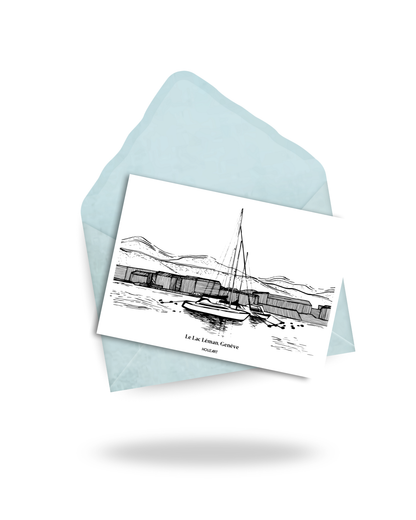 Carte "Le Lac Léman, Genève"