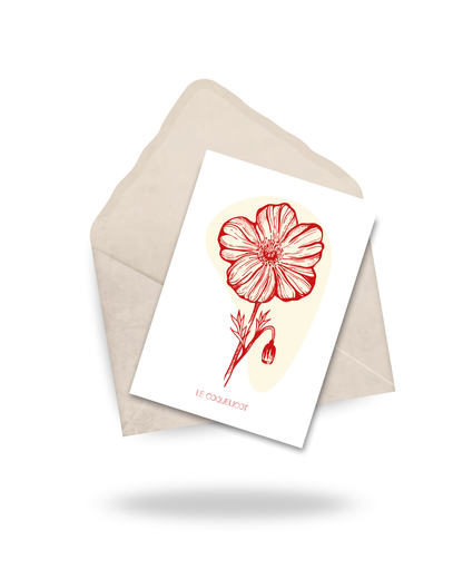 Carte "Le coquelicot"