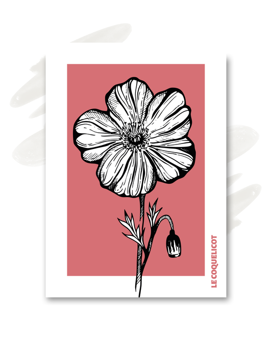 Carte "Le coquelicot"